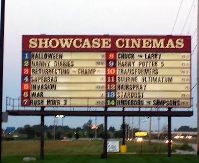 Showcase Cinemas Flint East - Last Movie Line-Up Forever (newer photo)